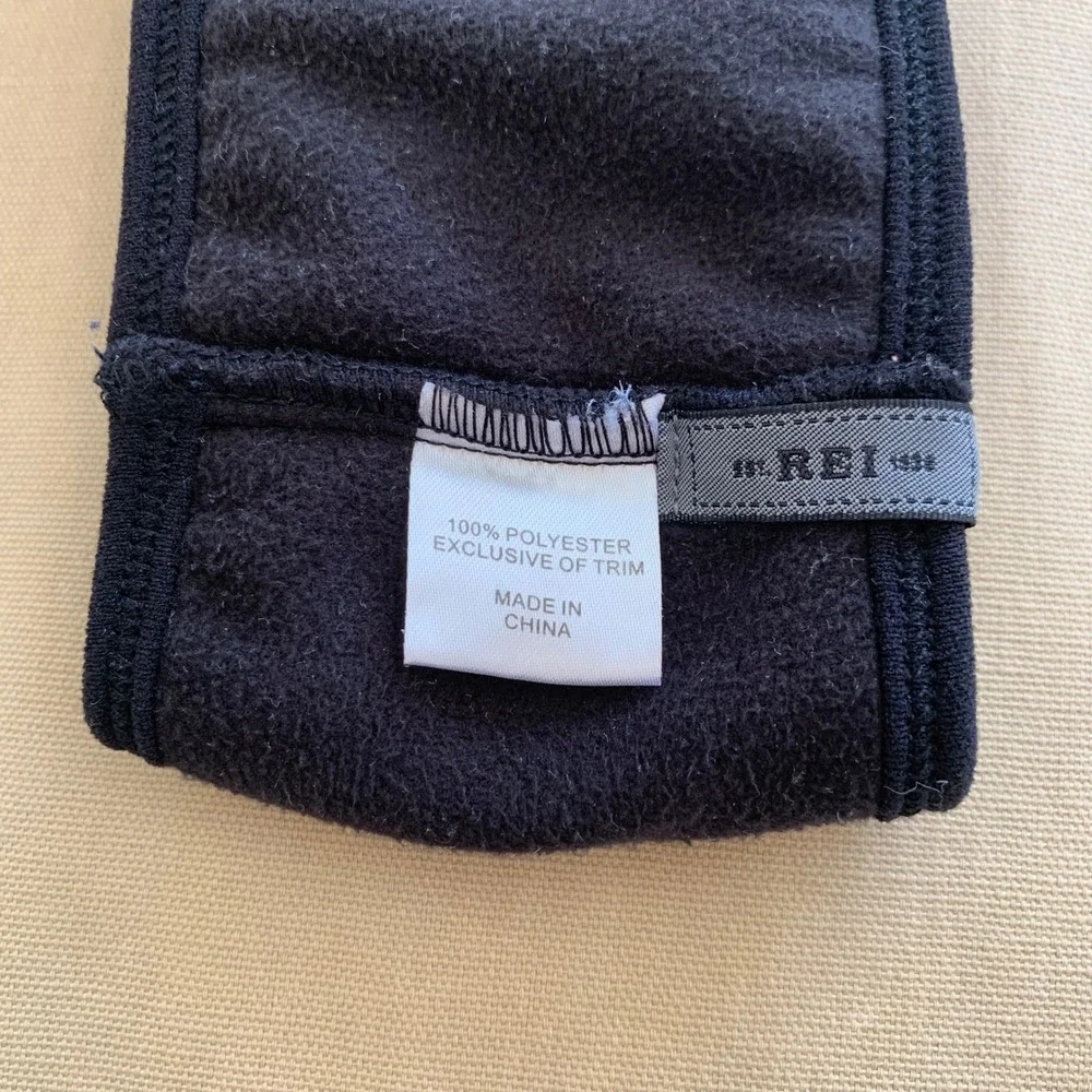 REI Black Fleece Headband Ear‎ Warmer One Size Contoured Cold Weather Gorpcore